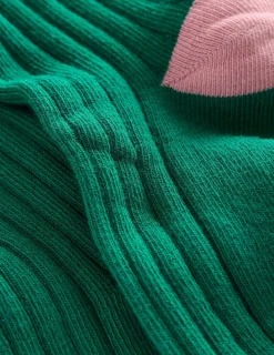 Socks & Tights-Boden Ribbed Tights-Jewel Green JewelGreen