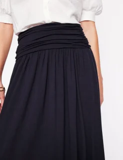Skirts-Boden Rosaline Jersey Skirt- Navy