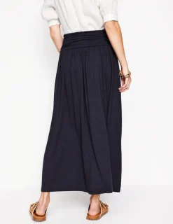 Skirts-Boden Rosaline Jersey Skirt- Navy