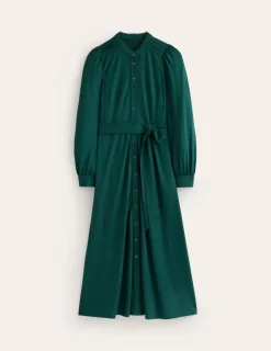 Petite Dresses | Midi-Boden Rowena Trim Jersey Shirt Dress- Glade