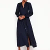 Dresses & Jumpsuits | Midi-Boden Ruby Collarless Shirt Dress- Navy