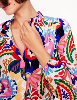 Suits & Tailoring | Tops & Blouses-Boden Ruffle Collar Blouse-Ivory, Botanical Paisley Ivory,BotanicalPaisley