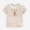 Tops & Bodysuits-Boden Ruffle Neck T-Shirt-Chalk Pink ChalkPink