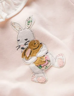 Tops & Bodysuits-Boden Ruffle Neck T-Shirt-Chalk Pink ChalkPink