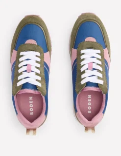 Flats | Nightwear & Lougewear-Boden Runner Sneakers-Blue Colourblock BlueColourblock