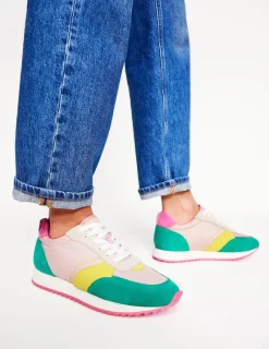 Flats | Nightwear & Lougewear-Boden Runner Sneakers-Pink Colourblock PinkColourblock