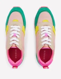 Flats | Nightwear & Lougewear-Boden Runner Sneakers-Pink Colourblock PinkColourblock