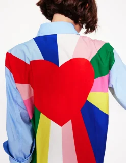 Shirts | Tops & Blouses-Boden Sadie Relaxed Cotton Shirt-Multi, Heart Spectrum Multi,HeartSpectrum