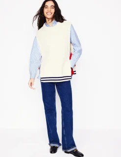 Shirts | Tops & Blouses-Boden Sadie Relaxed Cotton Shirt-Rainbow Stripe Placement RainbowStripePlacement