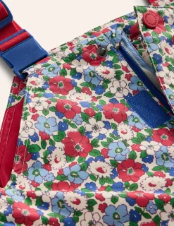 Coats & Jackets-Boden Salopette Waterproof Trousers-Glacier Blue Winter Floral GlacierBlueWinterFloral