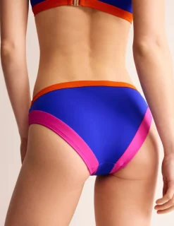 Swimwear-Boden Santorini Bikini Bottoms-Blue/Pink Colourblock Blue/PinkColourblock