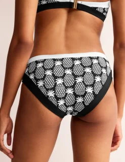 Swimwear-Boden Santorini Bikini Bottoms-Black, Pineapple Geo Black,PineappleGeo