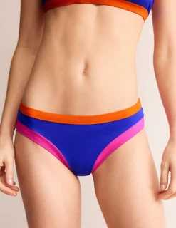 Swimwear-Boden Santorini Bikini Bottoms-Blue/Pink Colourblock Blue/PinkColourblock