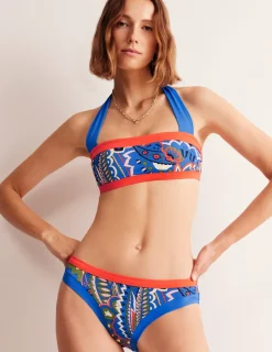 Swimwear-Boden Santorini Bikini Bottoms-Blue, Foliage Paisley Blue,FoliagePaisley