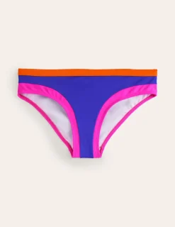 Swimwear-Boden Santorini Bikini Bottoms-Blue/Pink Colourblock Blue/PinkColourblock