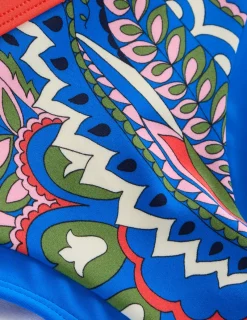 Swimwear-Boden Santorini Bikini Bottoms-Blue, Foliage Paisley Blue,FoliagePaisley