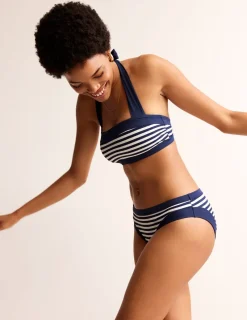 Swimwear-Boden Santorini Bikini Bottoms-Navy/ Ivory Stripe Navy/IvoryStripe