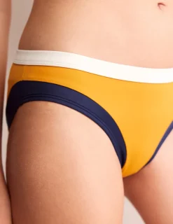 Swimwear-Boden Santorini Bikini Bottoms-Saffron Yellow Colourblock SaffronYellowColourblock