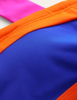 Swimwear-Boden Santorini Bikini Top-Blue/Pink Colourblock Blue/PinkColourblock