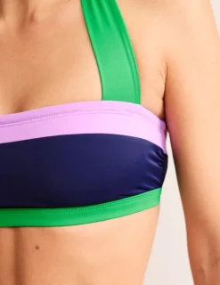 Swimwear-Boden Santorini Bikini Top-Navy/ Green Colourblock Navy/GreenColourblock
