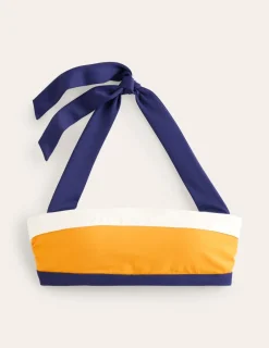 Swimwear-Boden Santorini Bikini Top-Saffron Yellow Colourblock SaffronYellowColourblock
