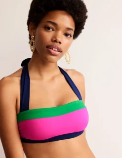Swimwear-Boden Santorini Bikini Top-Super Pink Colourblock SuperPinkColourblock