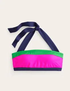 Swimwear-Boden Santorini Bikini Top-Super Pink Colourblock SuperPinkColourblock