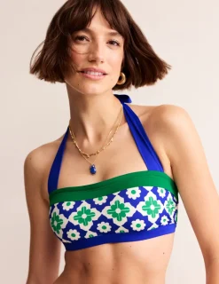 Swimwear-Boden Santorini Bikini Top-Surf The Web, Geometric Stamp SurfTheWeb,GeometricStamp