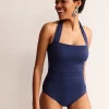 Swimwear-Boden Santorini Halterneck Swimsuit-French Navy FrenchNavy