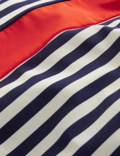 Swimwear-Boden Santorini Halterneck Swimsuit-Red, Navy Stripe Red,NavyStripe