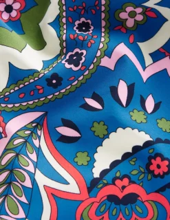 Swimwear-Boden Santorini Tankini Top-Blue, Foliage Paisley Blue,FoliagePaisley
