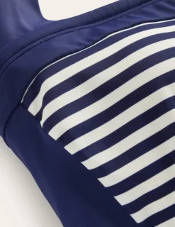 Swimwear-Boden Santorini Tankini Top-French Navy, Ivory Stripe FrenchNavy,IvoryStripe