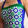 Swimwear-Boden Santorini Tankini Top-Surf The Web, Geometric Stamp SurfTheWeb,GeometricStamp