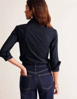 Tops & Blouses | Shirts-Boden Saskia Stretch Cotton Shirt- Navy