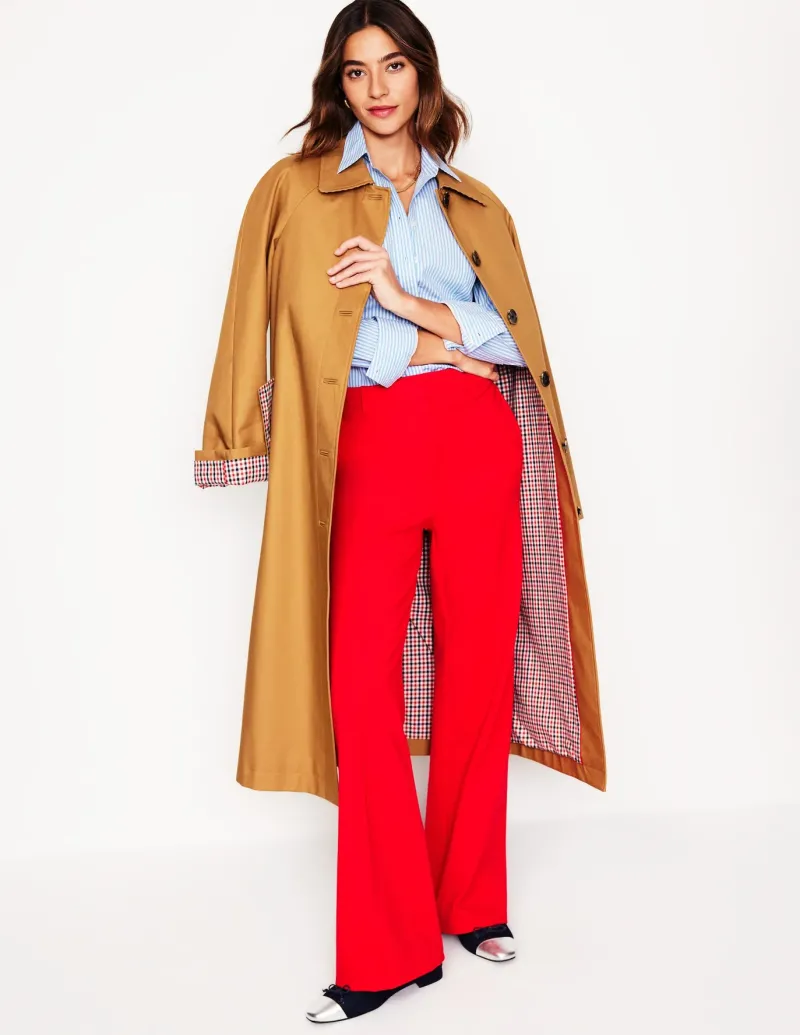 Shirts | Tops & Blouses-Boden Saskia Stretch Cotton Shirt-Forget Me Not, Ivory Stripe ForgetMeNot,IvoryStripe