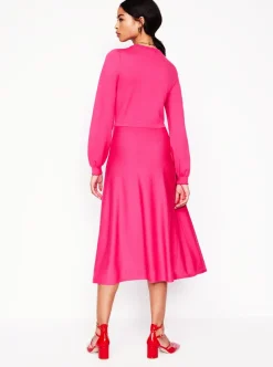Dresses & Jumpsuits | Short-Boden Scallop Henley Knitted Dress-Pink Peony PinkPeony