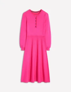 Dresses & Jumpsuits | Short-Boden Scallop Henley Knitted Dress-Pink Peony PinkPeony