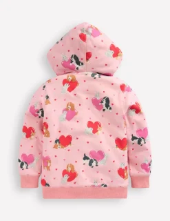 Sweatshirts & Hoodies | Tops & T-Shirts-Boden Shaggy-lined Hoodie-Chalk Pink Valentines Pets ChalkPinkValentinesPets