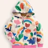 Tops & T-Shirts | Sweatshirts & Hoodies-Boden Shaggy-lined Hoodie-Oatmeal Marl Rainbow Collage OatmealMarlRainbowCollage