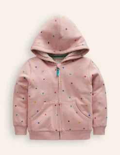 Tops & T-Shirts | Sweatshirts & Hoodies-Boden Shaggy-lined Hoodie-Provence Dusty Pink Multi Spot ProvenceDustyPinkMultiSpot