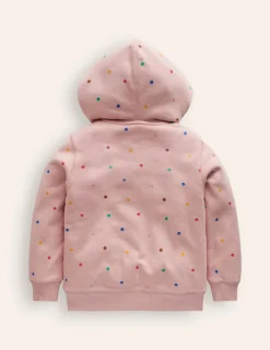 Tops & T-Shirts | Sweatshirts & Hoodies-Boden Shaggy-lined Hoodie-Provence Dusty Pink Multi Spot ProvenceDustyPinkMultiSpot