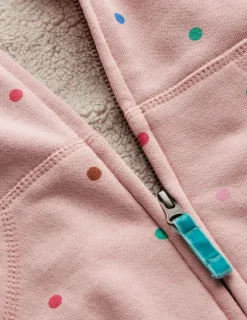 Tops & T-Shirts | Sweatshirts & Hoodies-Boden Shaggy-lined Hoodie-Provence Dusty Pink Multi Spot ProvenceDustyPinkMultiSpot