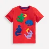 Tops, T-Shirts & Polos-Boden Short Sleeve Bouclé T-shirt-Jam Red Dragons JamRedDragons
