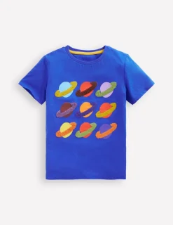 Tops, T-Shirts & Polos-Boden Short Sleeve Bouclé T-shirt-Kingfisher Blue Space KingfisherBlueSpace