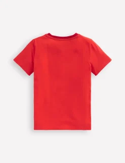 Tops, T-Shirts & Polos-Boden Short Sleeve Bouclé T-shirt-Jam Red Dragons JamRedDragons