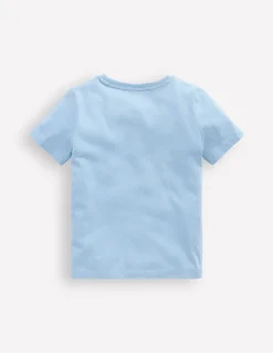 Tops, T-Shirts & Polos-Boden Short Sleeve Bouclé T-shirt-Glacier Blue Dino GlacierBlueDino