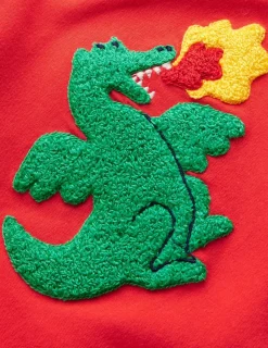 Tops, T-Shirts & Polos-Boden Short Sleeve Bouclé T-shirt-Jam Red Dragons JamRedDragons