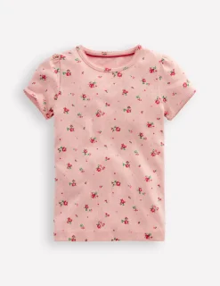 Tops & T-Shirts-Boden Short Sleeve Pointelle Top-Chalk Pink Rosebud ChalkPinkRosebud