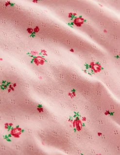Tops & T-Shirts-Boden Short Sleeve Pointelle Top-Chalk Pink Rosebud ChalkPinkRosebud