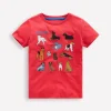 Tops, T-Shirts & Polos-Boden Short Sleeve Printed T-Shirt-Cherry Tomato Red Dogs CherryTomatoRedDogs